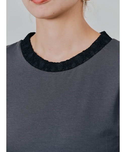 DOLLUPOOPS(ドールアップウップス)の「袖レースロンT(Tシャツ/カットソー・レディース・ブラック/オフホワイト/チャコールグレー・38)」の22枚目の写真