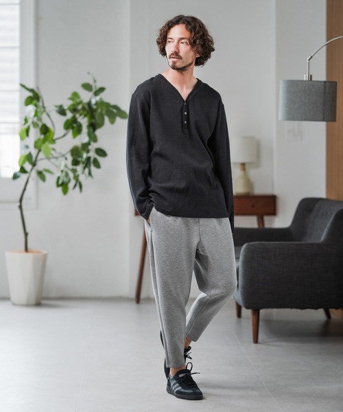 Magine(マージン)の「mlt5316-Double Cloth Long Sleeve Henley T-shirts ロングスリーブTシャツ(Tシャツ/カットソー・メンズ・ホワイト/ブラック/カーキ・48/46/44)」の19枚目の写真