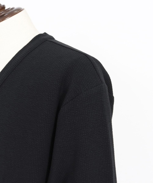 Magine(マージン)の「mlt5316-Double Cloth Long Sleeve Henley T-shirts ロングスリーブTシャツ(Tシャツ/カットソー・メンズ・ホワイト/ブラック/カーキ・48/46/44)」の6枚目の写真