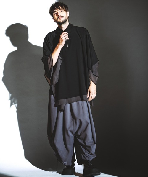 NO ID.(ノーアイディ)の「【NO ID.】Squid Gather Baggy Trousers / Squid ギャザー バギー トラウザーズ(スラックス・メンズ・グレー/ブラック・2/1)」の18枚目の写真