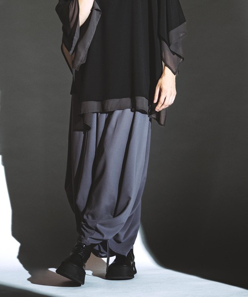 NO ID.(ノーアイディ)の「【NO ID.】Squid Gather Baggy Trousers / Squid ギャザー バギー トラウザーズ(スラックス・メンズ・グレー/ブラック・2/1)」の20枚目の写真