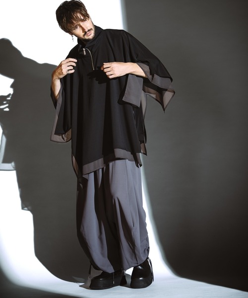 NO ID.(ノーアイディ)の「【NO ID.】Squid Gather Baggy Trousers / Squid ギャザー バギー トラウザーズ(スラックス・メンズ・グレー/ブラック・2/1)」の8枚目の写真