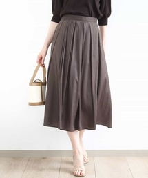 OFUON | ドットジャガードフレアースカート/UVカット/洗える(スカート)