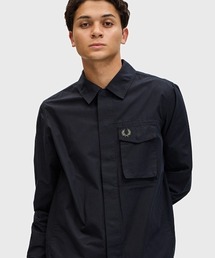 美品　フレッドペリー　FRED PERRY シャツ　ブラウス Textured Seersucker Shirt(S 129：SNOW WHITE): | FRED PERRY