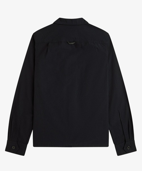 FRED PERRY（フレッドペリー）の「Poplin Overshirt／コットンポプリンオーバーシャツ（シャツ/ブラウス・メンズ・ブラック/ベージュ・M/L）」の8枚目の写真