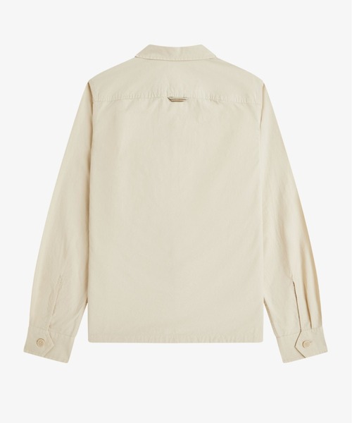 FRED PERRY（フレッドペリー）の「Poplin Overshirt／コットンポプリンオーバーシャツ（シャツ/ブラウス・メンズ・ブラック/ベージュ・M/L）」の15枚目の写真