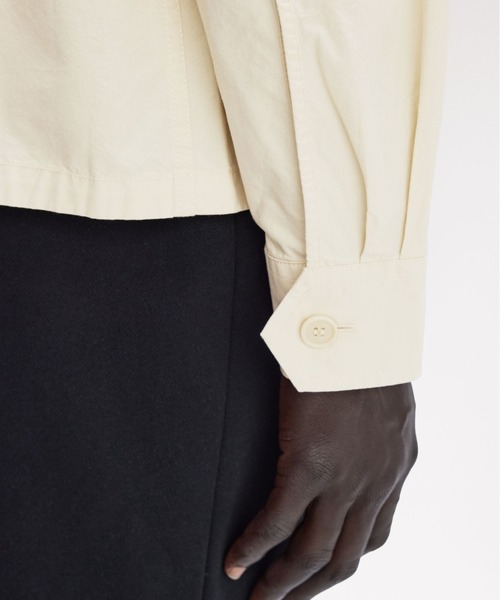 FRED PERRY（フレッドペリー）の「Poplin Overshirt／コットンポプリンオーバーシャツ（シャツ/ブラウス・メンズ・ブラック/ベージュ・M/L）」の11枚目の写真