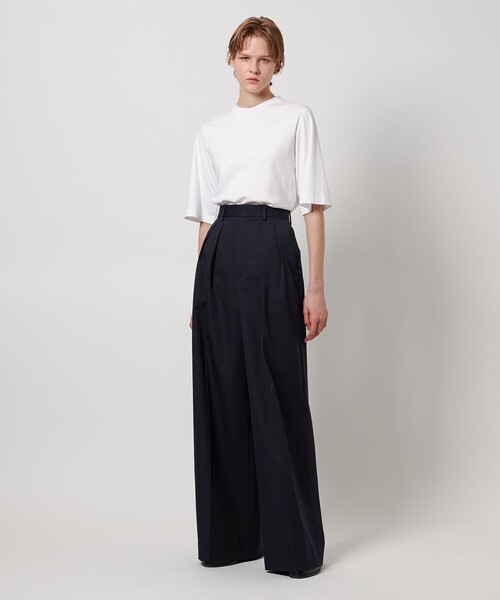 LOEFF（ロエフ）の「＜LOEFF＞ウールギャバ バギー パンツ（その他パンツ・レディース・ネイビー/オリーブ・0/00/1）」の6枚目の写真