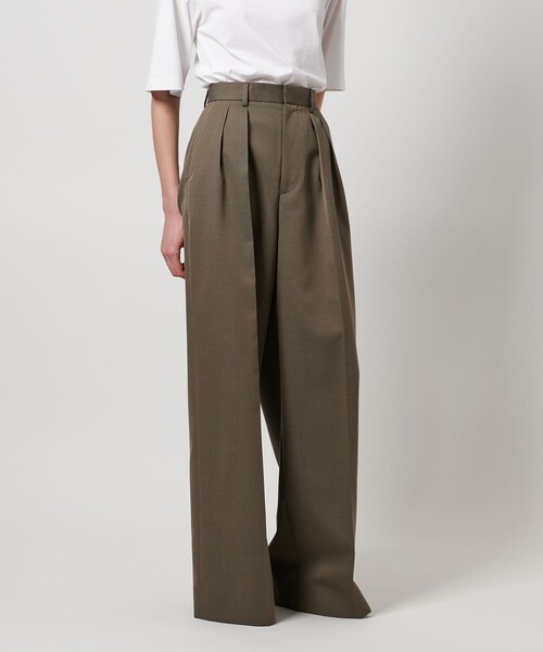 LOEFF（ロエフ）の「＜LOEFF＞ウールギャバ バギー パンツ（その他パンツ・レディース・ネイビー/オリーブ・0/00/1）」の8枚目の写真