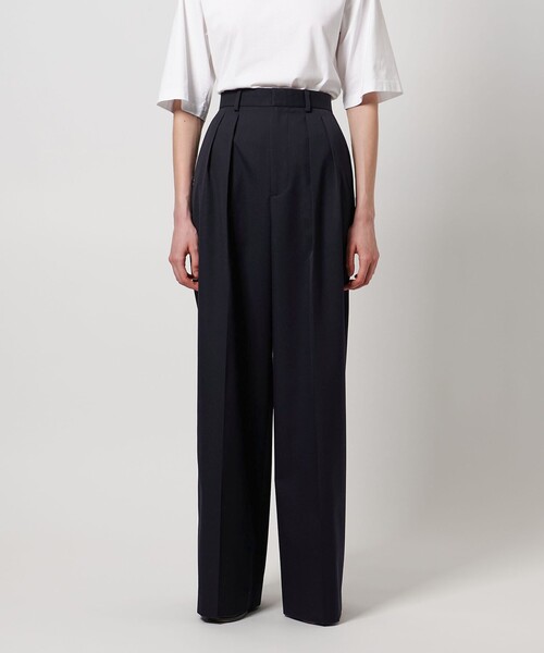 LOEFF（ロエフ）の「＜LOEFF＞ウールギャバ バギー パンツ（その他パンツ・レディース・ネイビー/オリーブ・0/00/1）」の12枚目の写真