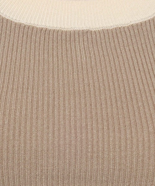 mysty woman（ミスティウーマン）の「2WAY配色ニットタンク　581386（タンクトップ・レディース・ベージュ/ブラック/オフホワイト・FREE）」の9枚目の写真