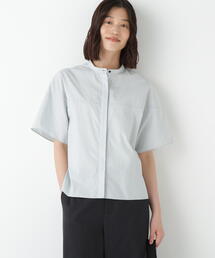 「human woman」 半袖シャツ MEDIUM クリアブラウン レディース human woman 「human woman」 半袖シャツ MEDIUM クリアブラウン