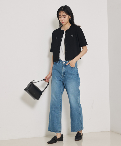 qualite(カリテ)の「【e×qualite】フレアークロップドデニム/フレアパンツ(その他パンツ・レディース・インディゴブルー/グレー・36/40/38)」の21枚目の写真