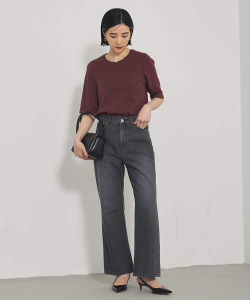 qualite(カリテ)の「【e×qualite】フレアークロップドデニム/フレアパンツ(その他パンツ・レディース・インディゴブルー/グレー・36/40/38)」の22枚目の写真