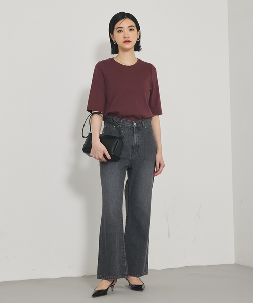 qualite(カリテ)の「【e×qualite】フレアークロップドデニム/フレアパンツ(その他パンツ・レディース・インディゴブルー/グレー・36/40/38)」の16枚目の写真