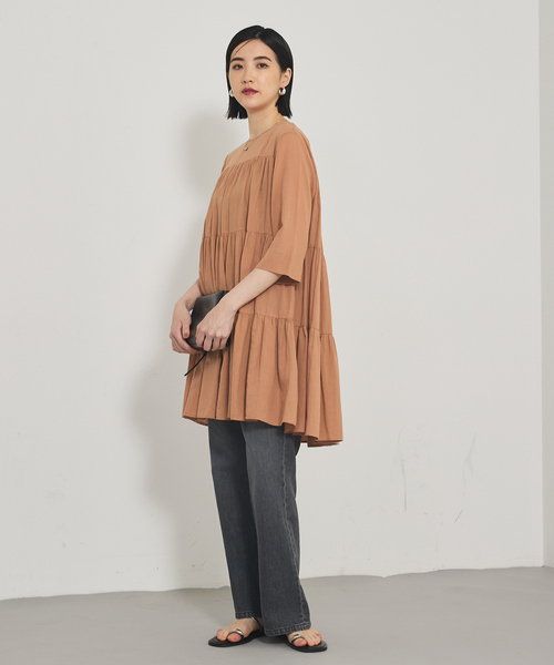 qualite(カリテ)の「【e×qualite】フレアークロップドデニム/フレアパンツ(その他パンツ・レディース・インディゴブルー/グレー・36/40/38)」の17枚目の写真