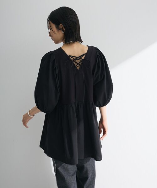 ELENCARE DUE（エレンカーレデュエ）の「・ELENCARE DUE 2wayボリュームチュニック（チュニック・レディース・オフホワイト/ブラック/ブラウン/ベージュ・FREE）」の8枚目の写真