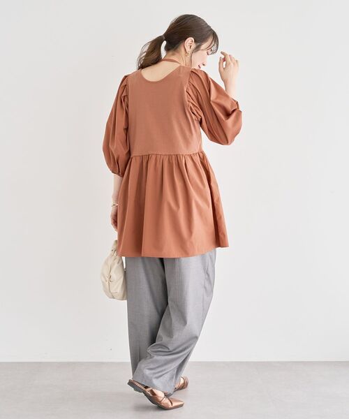 ELENCARE DUE（エレンカーレデュエ）の「・ELENCARE DUE 2wayボリュームチュニック（チュニック・レディース・オフホワイト/ブラック/ブラウン/ベージュ・FREE）」の17枚目の写真