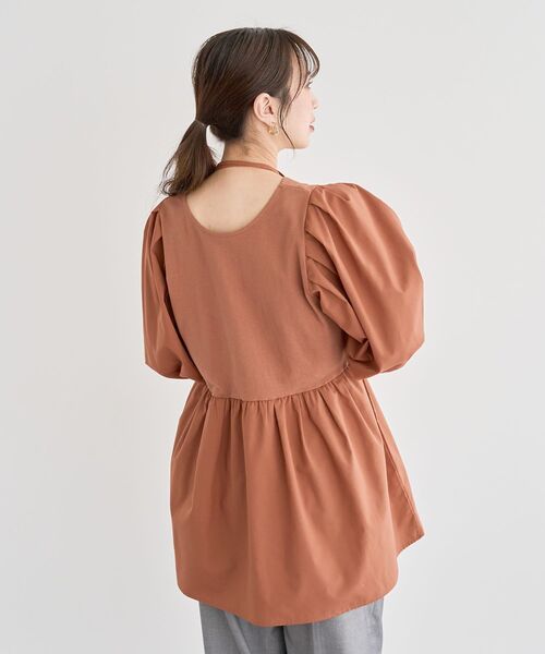 ELENCARE DUE（エレンカーレデュエ）の「・ELENCARE DUE 2wayボリュームチュニック（チュニック・レディース・オフホワイト/ブラック/ブラウン/ベージュ・FREE）」の20枚目の写真