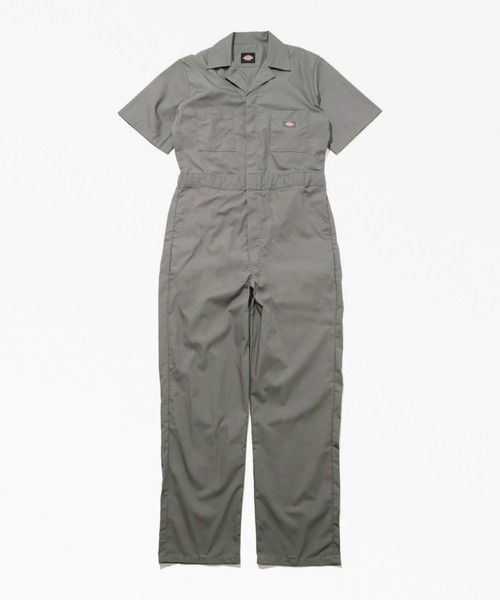 Dickies（ディッキーズ）の「Dickies/ディッキーズ カバーオール/つなぎ 半袖 "33999"（サロペット/オーバーオール・メンズ・カーキ/グレー/ブラック/ブラック系その他・SMALL/MEDIUM/LARGE/X-LARGE）」の3枚目の写真