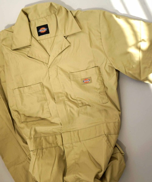 Dickies（ディッキーズ）の「Dickies/ディッキーズ カバーオール/つなぎ 半袖 "33999"（サロペット/オーバーオール・メンズ・カーキ/グレー/ブラック/ブラック系その他・SMALL/MEDIUM/LARGE/X-LARGE）」の4枚目の写真
