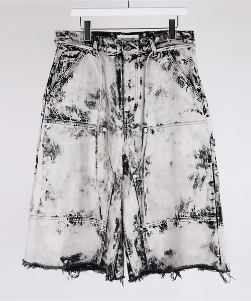 DISCOVERED(ディスカバード)の「BLEACH HAKAMA SHORTS(デニムパンツ・メンズ・ホワイト/ブラック・1/3)」の4枚目の写真