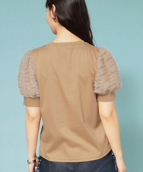 Sunauna（スーナウーナ）の「【チュール袖】パフスリーブカットソー（Tシャツ/カットソー・レディース・サンドベージュ/ブラック/オフホワイト・40/38/36）」の20枚目の写真