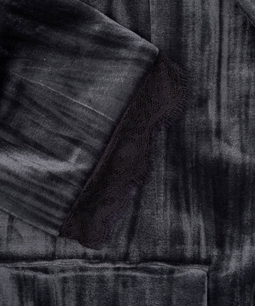 HARE（ハレ）の「マルチマテリアルテーラージャケット(HARE)（テーラードジャケット・レディース・チャコールグレー/ブラック・FREE）」の4枚目の写真