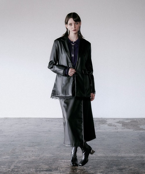 HARE（ハレ）の「マルチマテリアルテーラージャケット(HARE)（テーラードジャケット・レディース・チャコールグレー/ブラック・FREE）」の11枚目の写真