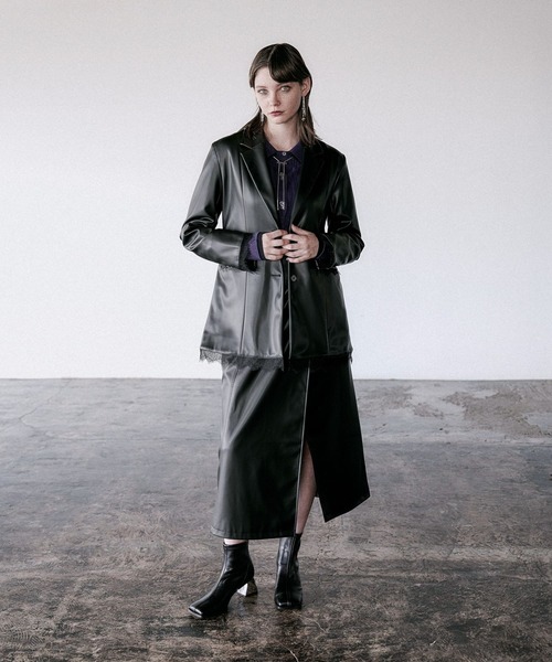 HARE（ハレ）の「マルチマテリアルテーラージャケット(HARE)（テーラードジャケット・レディース・チャコールグレー/ブラック・FREE）」の10枚目の写真