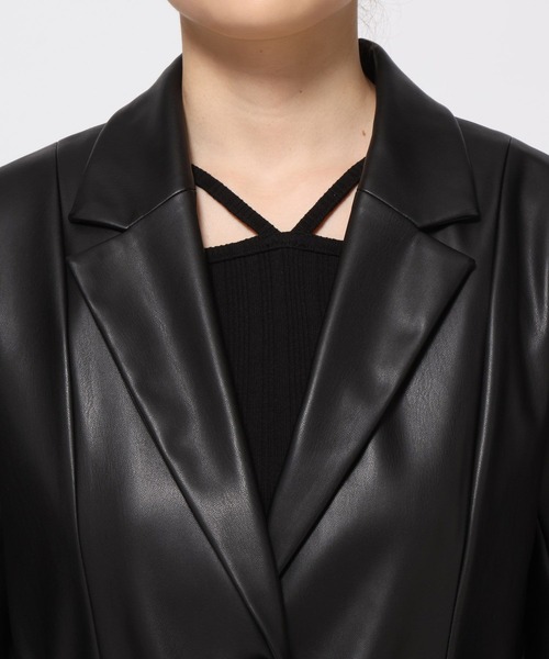 HARE（ハレ）の「マルチマテリアルテーラージャケット(HARE)（テーラードジャケット・レディース・チャコールグレー/ブラック・FREE）」の21枚目の写真