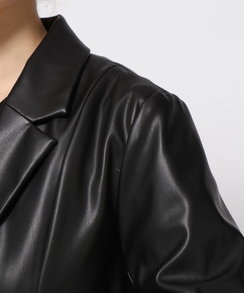 HARE（ハレ）の「マルチマテリアルテーラージャケット(HARE)（テーラードジャケット・レディース・チャコールグレー/ブラック・FREE）」の20枚目の写真