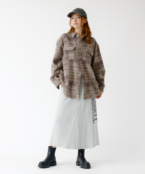 PARROTT CANVAS(パロットキャンバス)の「【PARROTT CANVAS/パロットキャンバス】 CPO SHIRT/パッチワークチェックシャツ/PC25212014/チェック柄/パッチワーク/シャツ/オーバー【WEB限定】(シャツ/ブラウス・レディース・モカ・フリー)」の10枚目の写真