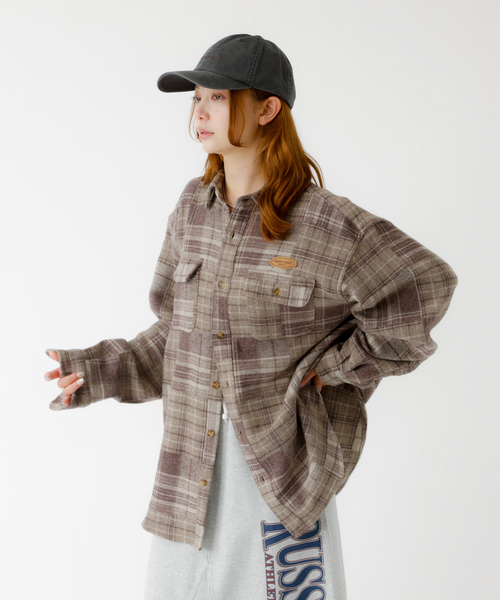 PARROTT CANVAS(パロットキャンバス)の「【PARROTT CANVAS/パロットキャンバス】 CPO SHIRT/パッチワークチェックシャツ/PC25212014/チェック柄/パッチワーク/シャツ/オーバー【WEB限定】(シャツ/ブラウス・レディース・モカ・フリー)」の18枚目の写真