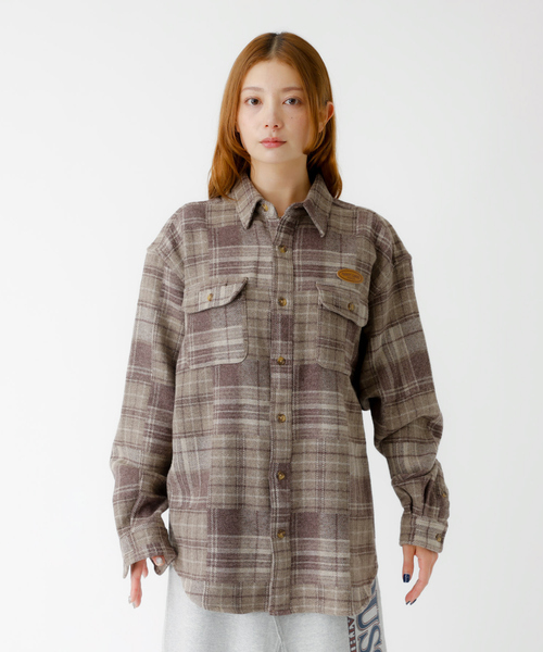 PARROTT CANVAS(パロットキャンバス)の「【PARROTT CANVAS/パロットキャンバス】 CPO SHIRT/パッチワークチェックシャツ/PC25212014/チェック柄/パッチワーク/シャツ/オーバー【WEB限定】(シャツ/ブラウス・レディース・モカ・フリー)」の20枚目の写真