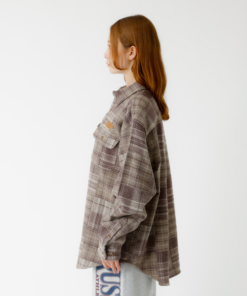 PARROTT CANVAS(パロットキャンバス)の「【PARROTT CANVAS/パロットキャンバス】 CPO SHIRT/パッチワークチェックシャツ/PC25212014/チェック柄/パッチワーク/シャツ/オーバー【WEB限定】(シャツ/ブラウス・レディース・モカ・フリー)」の22枚目の写真