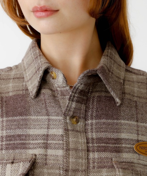 PARROTT CANVAS(パロットキャンバス)の「【PARROTT CANVAS/パロットキャンバス】 CPO SHIRT/パッチワークチェックシャツ/PC25212014/チェック柄/パッチワーク/シャツ/オーバー【WEB限定】(シャツ/ブラウス・レディース・モカ・フリー)」の13枚目の写真
