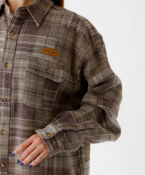 PARROTT CANVAS(パロットキャンバス)の「【PARROTT CANVAS/パロットキャンバス】 CPO SHIRT/パッチワークチェックシャツ/PC25212014/チェック柄/パッチワーク/シャツ/オーバー【WEB限定】(シャツ/ブラウス・レディース・モカ・フリー)」の17枚目の写真