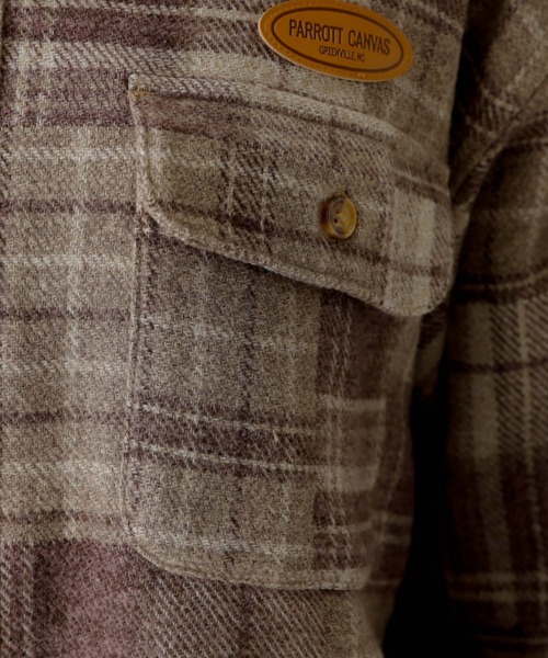 PARROTT CANVAS(パロットキャンバス)の「【PARROTT CANVAS/パロットキャンバス】 CPO SHIRT/パッチワークチェックシャツ/PC25212014/チェック柄/パッチワーク/シャツ/オーバー【WEB限定】(シャツ/ブラウス・レディース・モカ・フリー)」の19枚目の写真