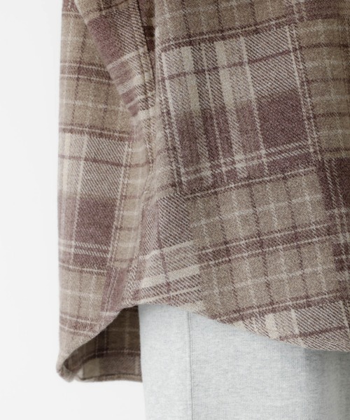 PARROTT CANVAS(パロットキャンバス)の「【PARROTT CANVAS/パロットキャンバス】 CPO SHIRT/パッチワークチェックシャツ/PC25212014/チェック柄/パッチワーク/シャツ/オーバー【WEB限定】(シャツ/ブラウス・レディース・モカ・フリー)」の8枚目の写真