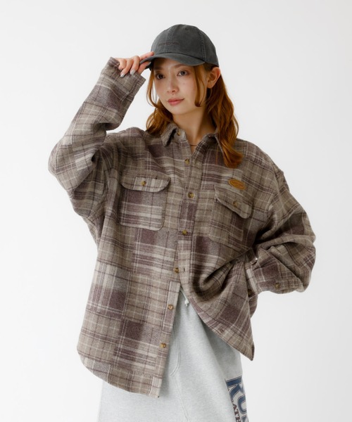 PARROTT CANVAS(パロットキャンバス)の「【PARROTT CANVAS/パロットキャンバス】 CPO SHIRT/パッチワークチェックシャツ/PC25212014/チェック柄/パッチワーク/シャツ/オーバー【WEB限定】(シャツ/ブラウス・レディース・モカ・フリー)」の21枚目の写真