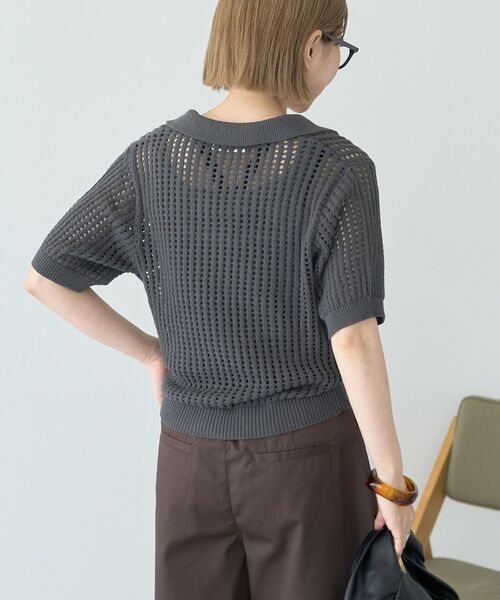 BLAMINK 半袖ニット　リバーシブル　38 BLAMINK 半袖ニット リバーシブル 38