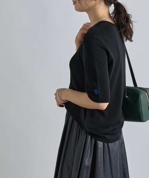 RIVE DROITE(リヴドロワ)の「【接触冷感】ゴブソデニットTee(ニット/セーター・レディース・オフホワイト/ブラック/バーガンディー・FREE)」の19枚目の写真