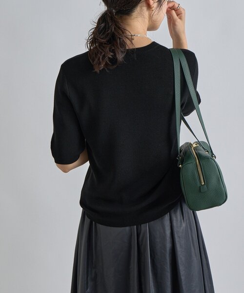 RIVE DROITE(リヴドロワ)の「【接触冷感】ゴブソデニットTee(ニット/セーター・レディース・オフホワイト/ブラック/バーガンディー・FREE)」の20枚目の写真