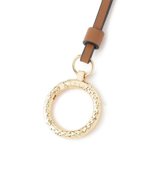 ROPE'（ロペ）の「【teau・牛革】panier rope ring holder（キー/バッグチャーム・サンプラス/メガネホルダー）（チャーム・レディース・キャメル/ブラック・FREE）」の5枚目の写真