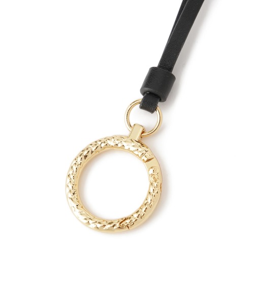 ROPE'（ロペ）の「【teau・牛革】panier rope ring holder（キー/バッグチャーム・サンプラス/メガネホルダー）（チャーム・レディース・キャメル/ブラック・FREE）」の9枚目の写真