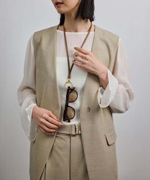 ROPE'（ロペ）の「【teau・牛革】panier rope ring holder（キー/バッグチャーム・サンプラス/メガネホルダー）（チャーム・レディース・キャメル/ブラック・FREE）」の11枚目の写真