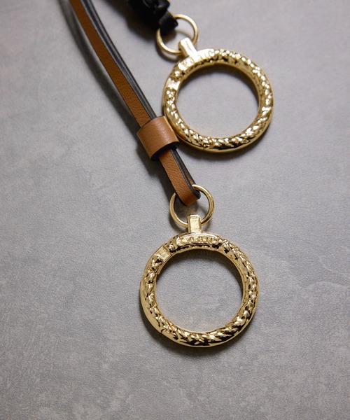 ROPE'（ロペ）の「【teau・牛革】panier rope ring holder（キー/バッグチャーム・サンプラス/メガネホルダー）（チャーム・レディース・キャメル/ブラック・FREE）」の10枚目の写真