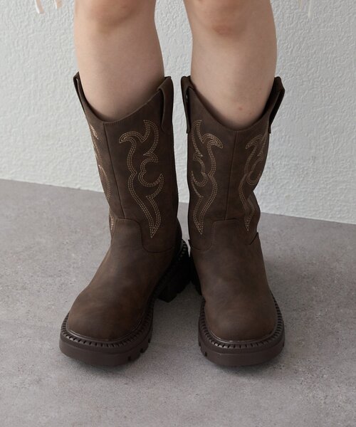 w closet(ダブルクローゼット)の「【25AW】ウエスタンブーツ(ブーツ・レディース・ブラウン/キャメル・MEDIUM/LARGE)」の5枚目の写真