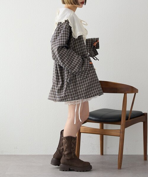 w closet(ダブルクローゼット)の「【25AW】ウエスタンブーツ(ブーツ・レディース・ブラウン/キャメル・MEDIUM/LARGE)」の10枚目の写真